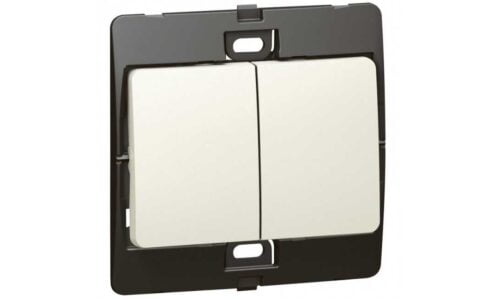 Công tắc Legrand, đôi 2 chiều màu trắng Mallia | 281003