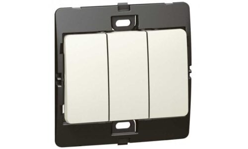 Công tắc Legrand, ba 1 chiều màu trắng Mallia | 281004