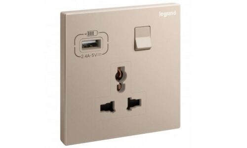 Ổ cắm Legrand, mạng đôi Cat6e màu xám đậm Galion | 282463C3