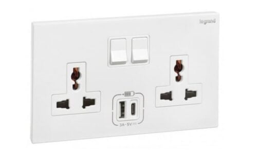 Ổ cắm Legrand, mạng đôi Cat6e màu xám đậm Galion | 282463C3 Ổ cắm Legrand, mạng đôi Cat6e màu xám đậm Galion | 282463C3