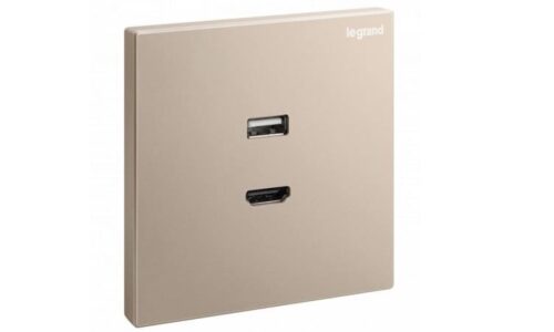 Ổ cắm Legrand, mạng đôi Cat6e màu xám đậm Galion | 282463C3