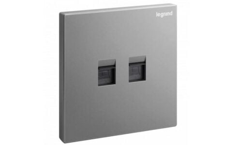 Ổ cắm Legrand, mạng đôi Cat6e màu xám đậm Galion | 282463C3 Ổ cắm Legrand, mạng đôi Cat6e màu xám đậm Galion | 282463C3