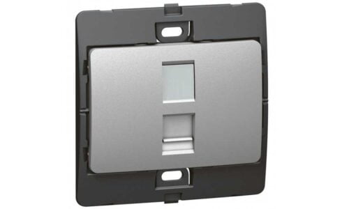 Ổ cắm Legrand, điện thoại màu xám bạc Mallia | 283160 Ổ cắm Legrand, điện thoại màu xám bạc Mallia | 283160
