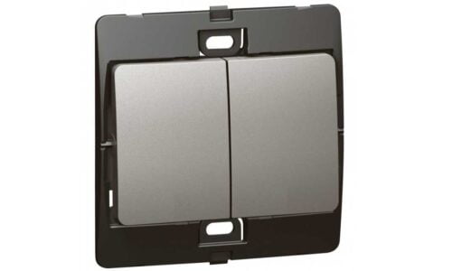 Công tắc Legrand, đơn 2 chiều màu xám đậm Mallia | 283401