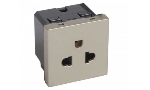 Ổ cắm Legrand, đơn 3 chấu màu champagne Arteor | 570039