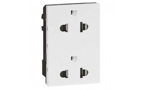 Ổ cắm đơn 2 chấu Legrand, màu trắng Arteor | 572104