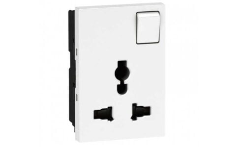 Ổ cắm đơn 2 chấu Legrand, màu trắng Arteor | 572104