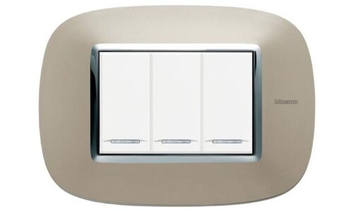 Mặt che Legrand, kim loại xám đậm Axolute Bticino | HB4803XS